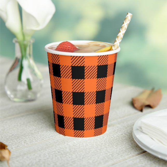 Halloween Kariert Paper Cups Pappbecher (In Situ)