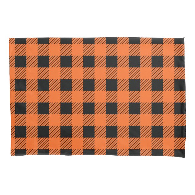 Halloween Kariert Pillow Case Kissenbezug (Vorderseite)