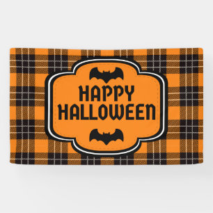 Halloween-Karomuster Banner