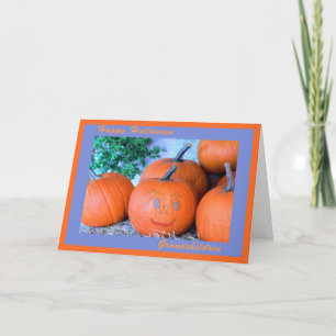 Halloween-Karte für Enkelkinder, Glücklicher Kürbi Karte