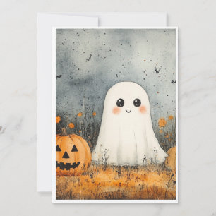 Halloween-Karte Geist  Einladung