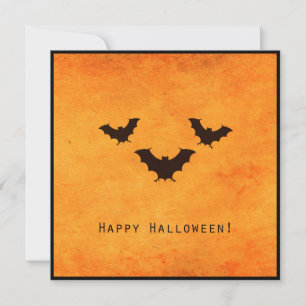 Halloween-Karte mit beängstigenden Fledermäusen Karte