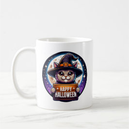 Halloween Kat Kaffeetasse