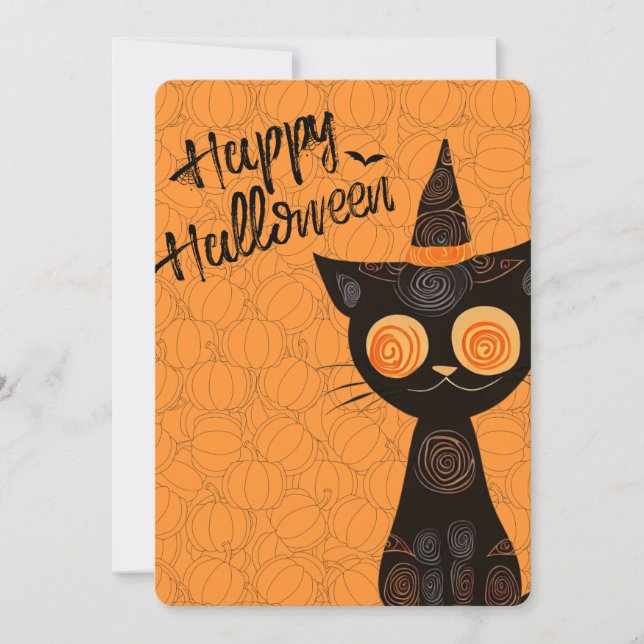 Halloween/Katz/Kürbis/Herbst (Vorderseite)