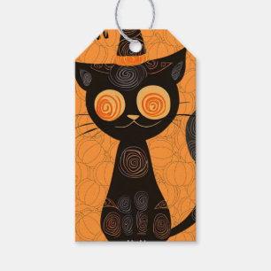 Halloween/Katz/Kürbis/Herbst Geschenkanhänger