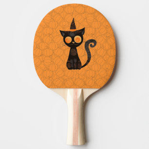Halloween/Katz/Kürbis/Herbst Tischtennis Schläger