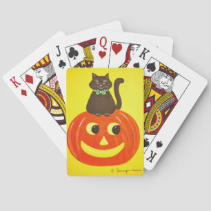 Halloween-Kätzchen Kitty Spielkarten