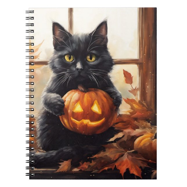 Halloween Kätzchen Notizblock (Vorderseite)