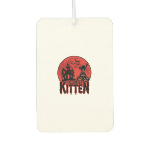 Halloween-Kätzchen Spukhaus Katze Grafik_1 Autolufterfrischer