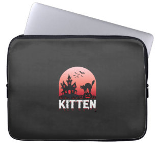 Halloween-Kätzchen Spukhaus Katzen Design_1 Laptopschutzhülle