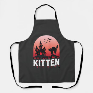 Halloween-Kätzchen Spukhaus Katzen-Design_1 Schürze