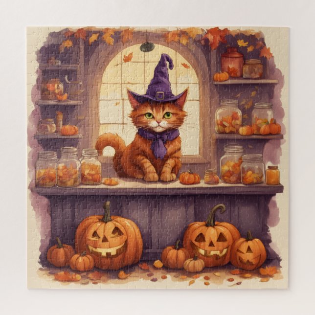 Halloween-Katze #3 Puzzle (Vertikal)