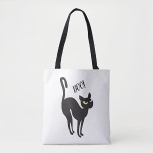 Halloween-Katze. BOO! - "Leckerei-oder Trick-" Tasche