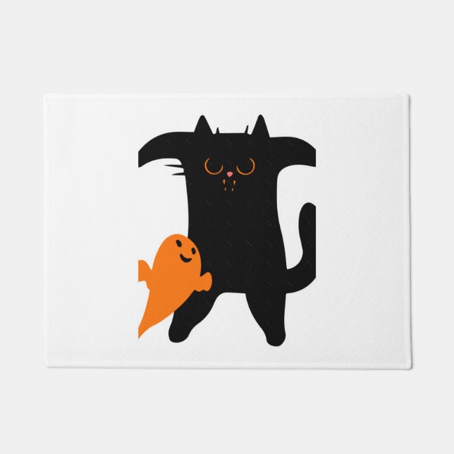 Halloween-Katze Fußmatte (Vorderseite)