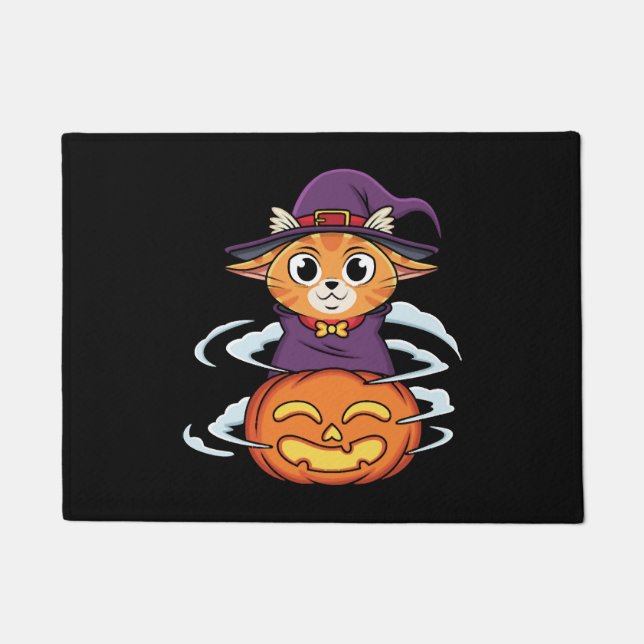 Halloween-Katze                        Fußmatte (Vorderseite)