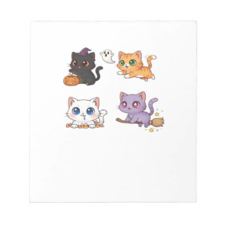 Halloween-Katze Gruselige und stilvolle Katzen-In Notizblock