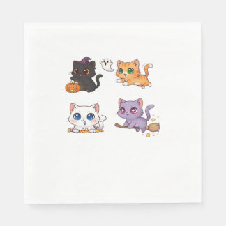 Halloween-Katze  Gruselige und stilvolle Katzen-In Serviette