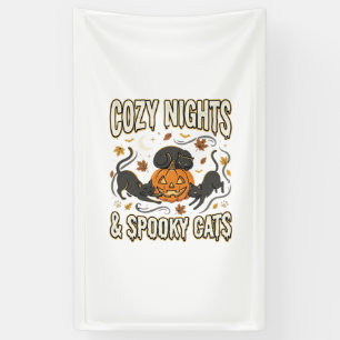 Halloween-Katze Herbstmagie Banner