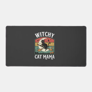 Halloween-Katze Hexen-Mama Schreibtischunterlage