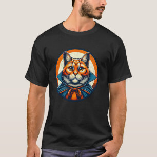 Halloween-Katze im Vampir-Kostüm T-Shirt