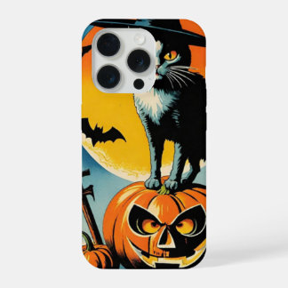 Halloween-Katze iPhone 15 Pro Hülle