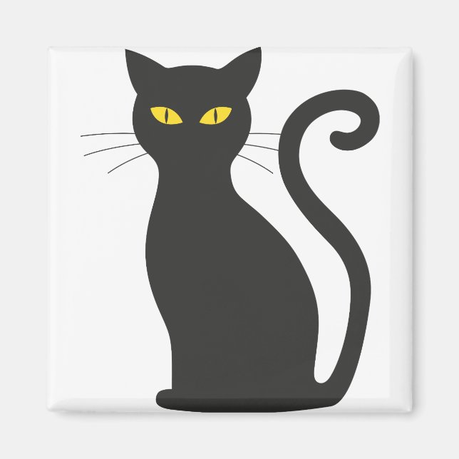 Halloween-Katze Magnet (Vorne)