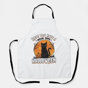 Halloween-Katze Meow-Some Vintage-Stichdesign_1 Schürze