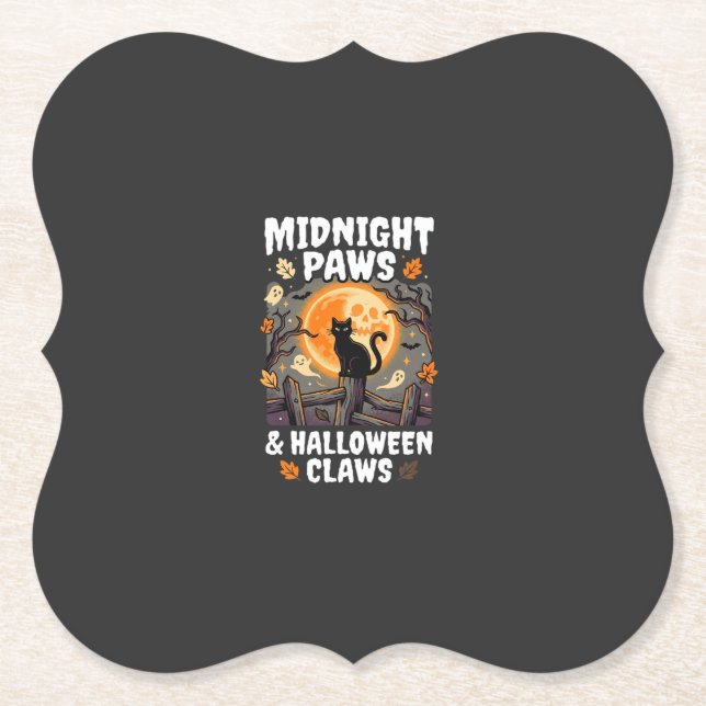 Halloween-Katze-Mond-Mischief Untersetzer (Vorderseite)