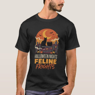 Halloween-Katze Mondlicht-Magie T-Shirt