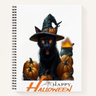 Halloween-Katze  Notizbuch