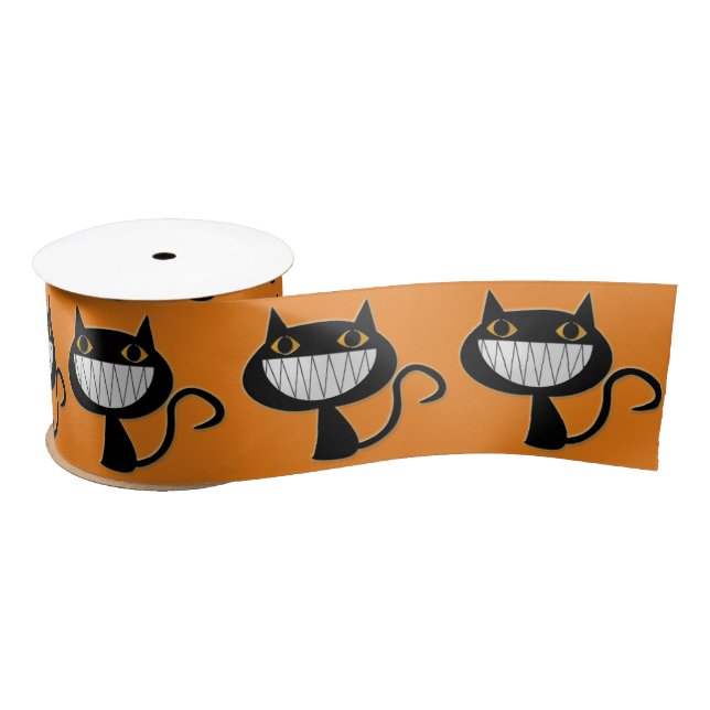 Halloween-Katze Satinband (Spule)