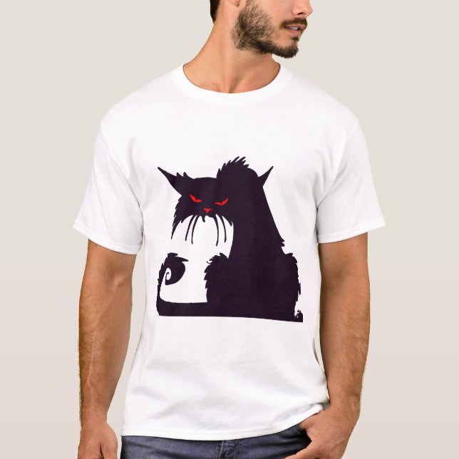 Halloween-Katze T-Shirt (Vorderseite)