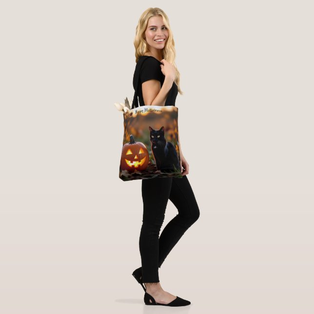 Halloween. Katze Tasche (Am Model)