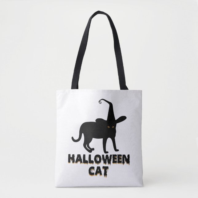 Halloween-Katze Tasche (Vorderseite)