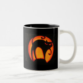 Halloween-Katze Zweifarbige Tasse