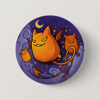 Halloween-Katzen Button