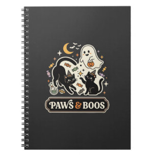 Halloween Katzen Geist Magie Notizblock