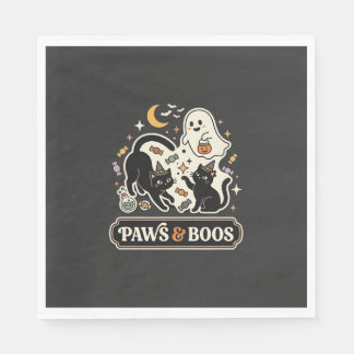 Halloween Katzen Geist Magie Serviette