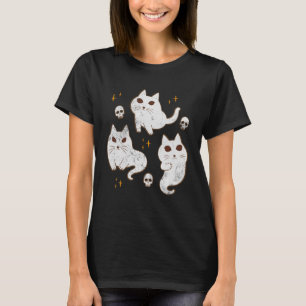 Halloween-Katzen-Geisterkostüm Lustiger Boo-Geiste T-Shirt