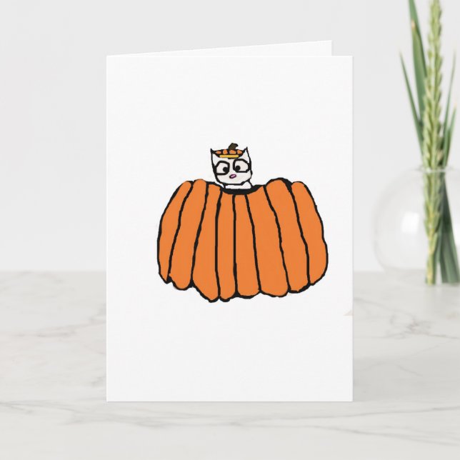 Halloween-Katzen-Karte Karte (Vorderseite)