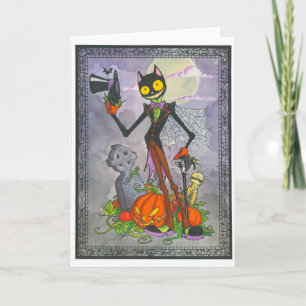 "Halloween-Katzen-" leere Karte