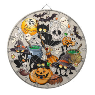 Halloween Katzen Lustige Party Dartscheibe