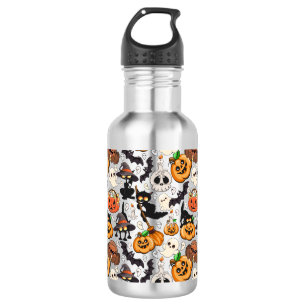 Halloween Katzen Lustige Party Edelstahlflasche