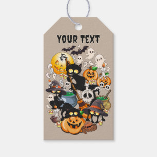 Halloween-Katzen Lustige Party Geschenkanhänger