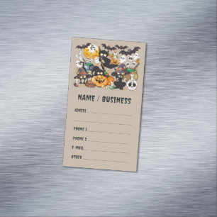 Halloween Katzen Lustige Party Magnetische Visitenkarte