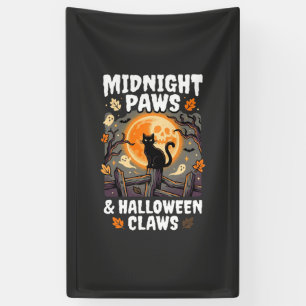 Halloween Katzen Mond Unfug Banner
