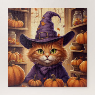 Halloween-Katzen-Puzzle