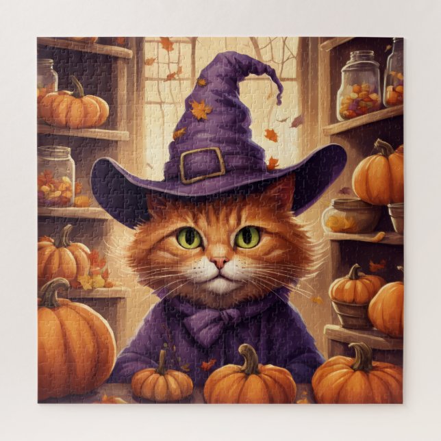 Halloween-Katzen-Puzzle (Vertikal)