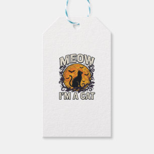 Halloween-Katzen-Shirt Meow Ich Bin Eine Katze Vin Geschenkanhänger