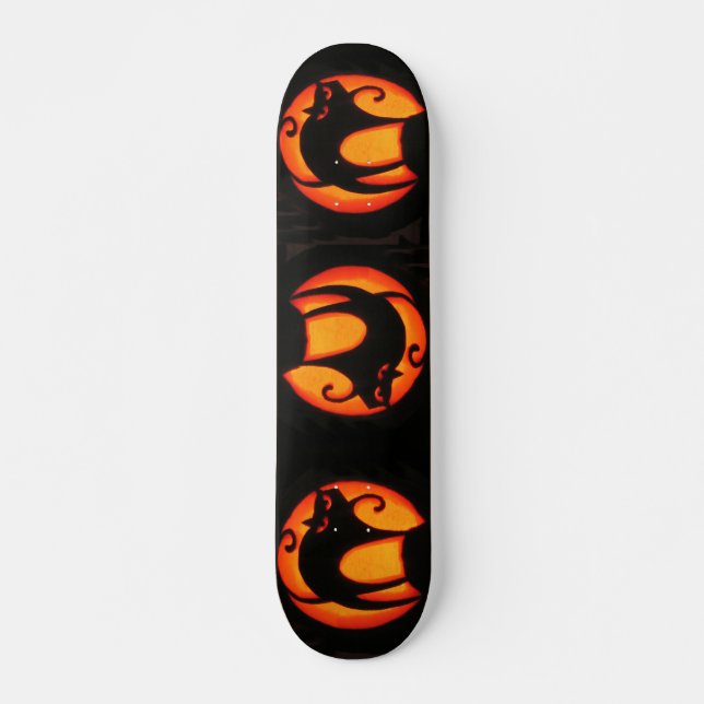 Halloween-Katzen-Skateboard Skateboard (Vorne)